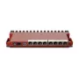 Laidinis maršrutizatorius MikroTik L009UiGS-RM — 8x RJ-45, 2,5 Gigabit Ethernet, 1x SFP, 1x USB, 800 MHz procesorius, 512 MB RAM, raudonas