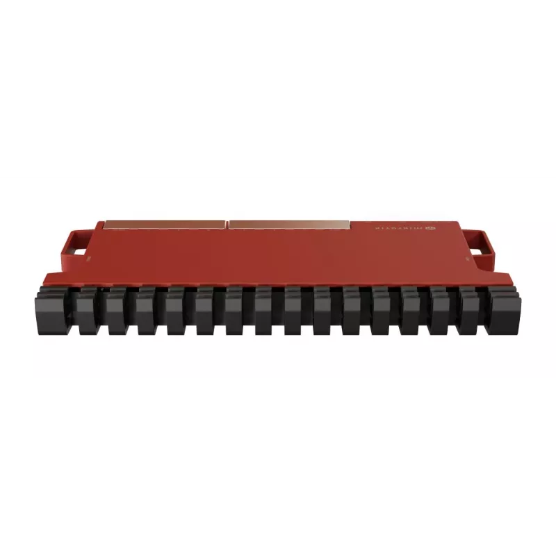 Laidinis maršrutizatorius MikroTik L009UiGS-RM — 8x RJ-45, 2.5 Gigabit Ethernet, 1x SFP, 1x USB, 800 MHz CPU, 512 MB RAM, raudonas
