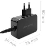 Įkroviklis Qoltec 52385 AC greitasis įkrovimas patalpose 20 V 3 A juodas