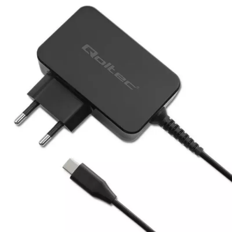 Įkroviklis Qoltec 52385 AC greitasis įkrovimas patalpose 20 V 3 A juodas