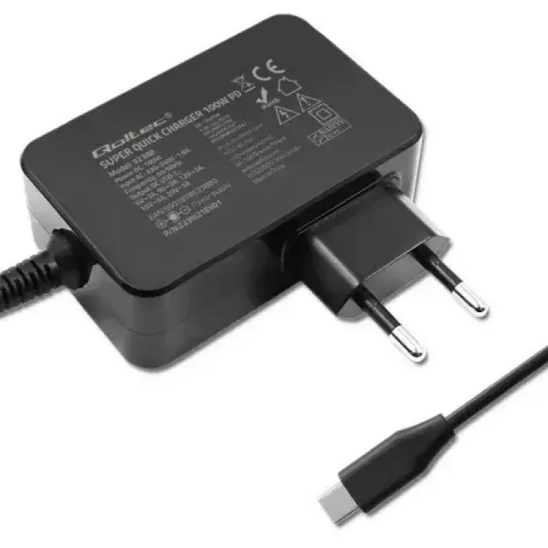 Įkroviklis Qoltec 52388 Indoor Fast Charging 20V 5A Juoda