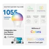 TP-Link Tapo išmanioji lemputė, daugiaspalvė, Matter, išmanioji lemputė, Wi-Fi / Bluetooth, balta, 802.11b, 802.11g, Wi-Fi 4 (802.11n), WPA-PSK, WPA2-PSK, WPA3-SAE, LED