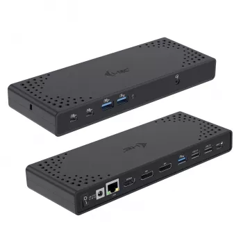 i-tec USB-C trigubo ekrano dokinė stotelė Gen 2 maitinimo tiekimas 100 W laidinė 3.2
