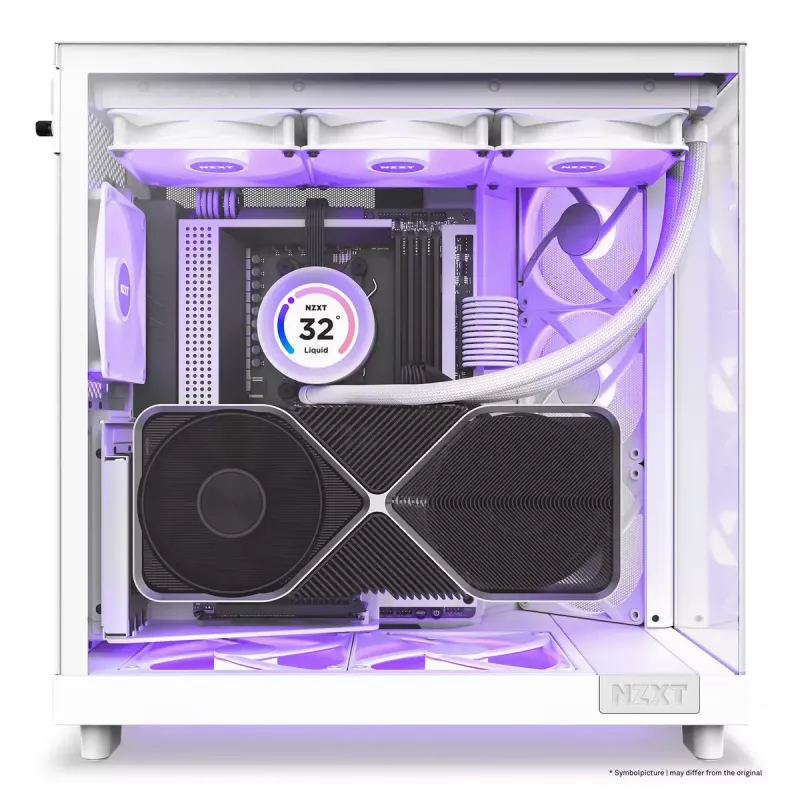 NZXT H6 Air Flow Midi Tower baltos spalvos korpusas