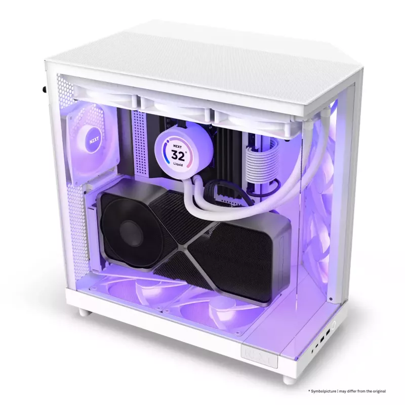 NZXT H6 Air Flow Midi Tower baltos spalvos korpusas
