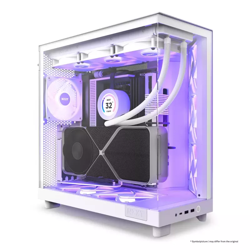 NZXT H6 Air Flow Midi Tower baltos spalvos korpusas