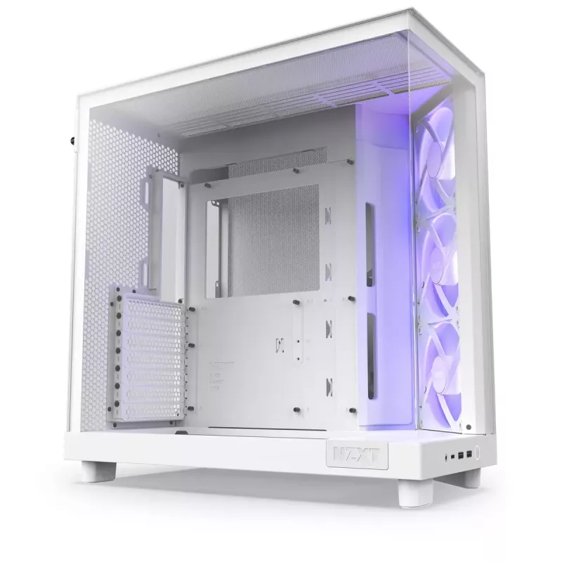 NZXT H6 Air Flow Midi Tower baltos spalvos korpusas