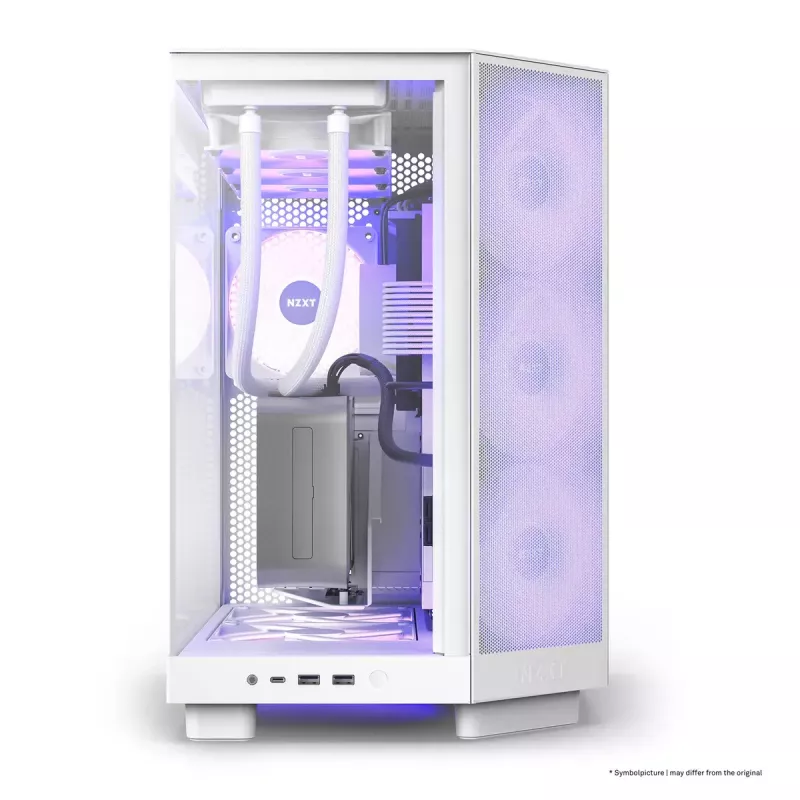NZXT H6 Air Flow Midi Tower baltos spalvos korpusas