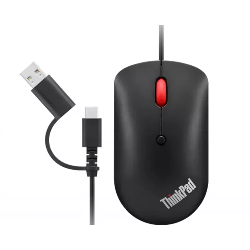 Lenovo 4Y51D20850 pelė biuro abiem rankoms tinkama USB Type-C optinė 2400 DPI