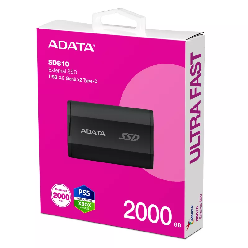 ADATA SD810 2 TB USB Type-C USB 3.2 Gen 2x2 Juoda