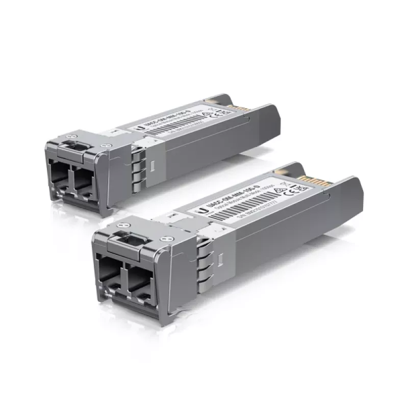 Tinklo siųstuvas-imtuvas UBIQUITI UACC-OM-MM-10G-D-2, 10 Gbit/s, daugiamodis 850 nm, LC, pakuotėje 2 vnt.