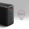 Axagon ACU-DPQ100 PD3.0 & QC 4+ TRIJŲ IŠĖJIMŲ sieninis įkroviklis 100W