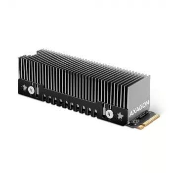 Axagon CLR-M2XT aliuminio pasyvus aušintuvas vienpusėms ir dvipusėms M.2 SSD 2280 formato, 24 mm aukščio