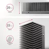 Axagon CLR-M2XT aliuminio pasyvus aušintuvas vienpusėms ir dvipusėms M.2 SSD 2280 formato, 24 mm aukščio