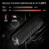 Axagon CLR-M2XT aliuminio pasyvus aušintuvas vienpusėms ir dvipusėms M.2 SSD 2280 formato, 24 mm aukščio