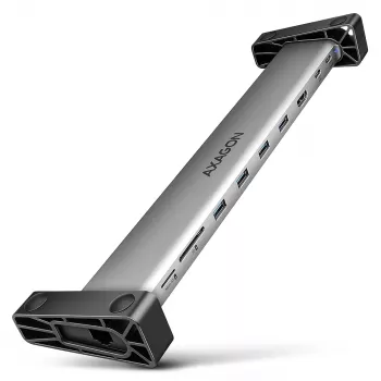 Axagon HMC-10HLS, USB 5Gbps šakotuvas, 4x USB-A, HDMI 4k/60Hz, RJ-45, SD/microSD, PD 100W