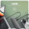 Axagon HMC-10HLS, USB 5Gbps šakotuvas, 4x USB-A, HDMI 4k/60Hz, RJ-45, SD/microSD, PD 100W