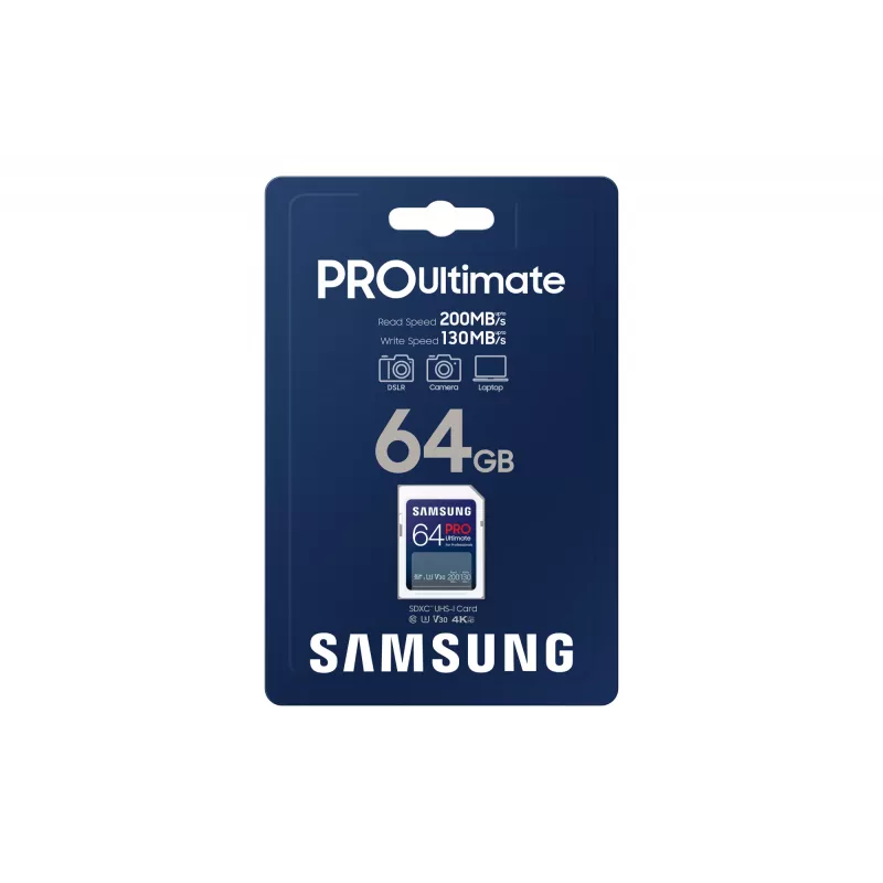 „Flash“ atmintis Samsung 64 GB SDXC UHS-I 3 klasės PRO Ultimate