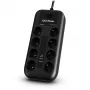 CyberPower Tracer III P0820SUF0-FR viršįtampių apsaugos įrenginys Juoda 8 AC lizdai 200–250 V 1,8 m
