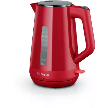 Elektrinis virdulys Bosch TWK1M124 — 1,7 l, 2400 W, raudonas, belaidis, 360° pagrindas