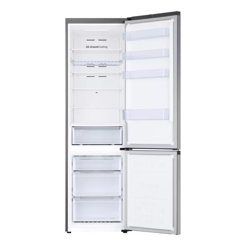 Samsung RB38C672ESA Laisvai pastatomas 390 L Pilka, Metalinė, Sidabrinė
