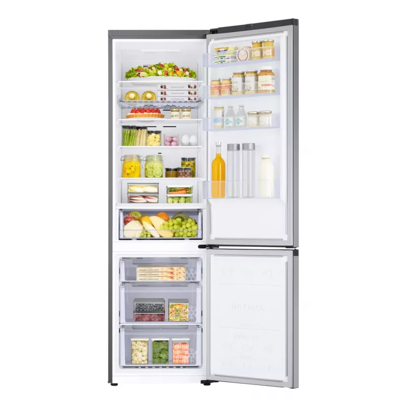 Samsung RB38C672ESA Laisvai pastatomas 390 L Pilka, Metalinė, Sidabrinė