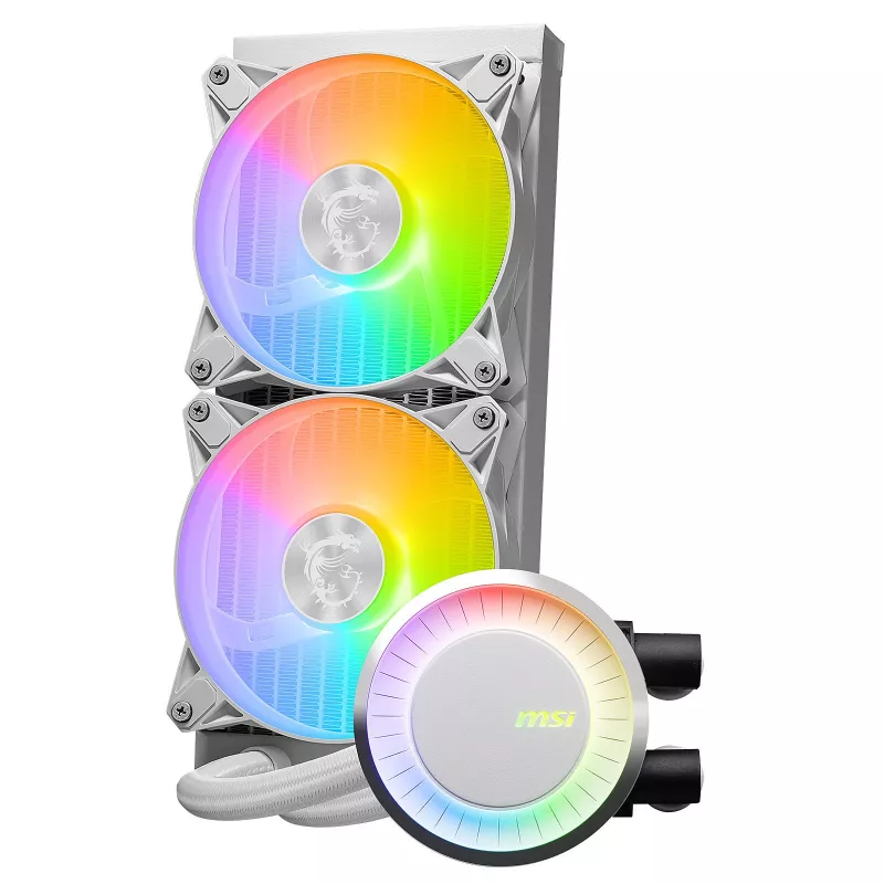 MSI MAG Coreliquid E240 WHITE Pagrindinė plokštė, Procesorius Skysčio aušinimo rinkinys 12 cm