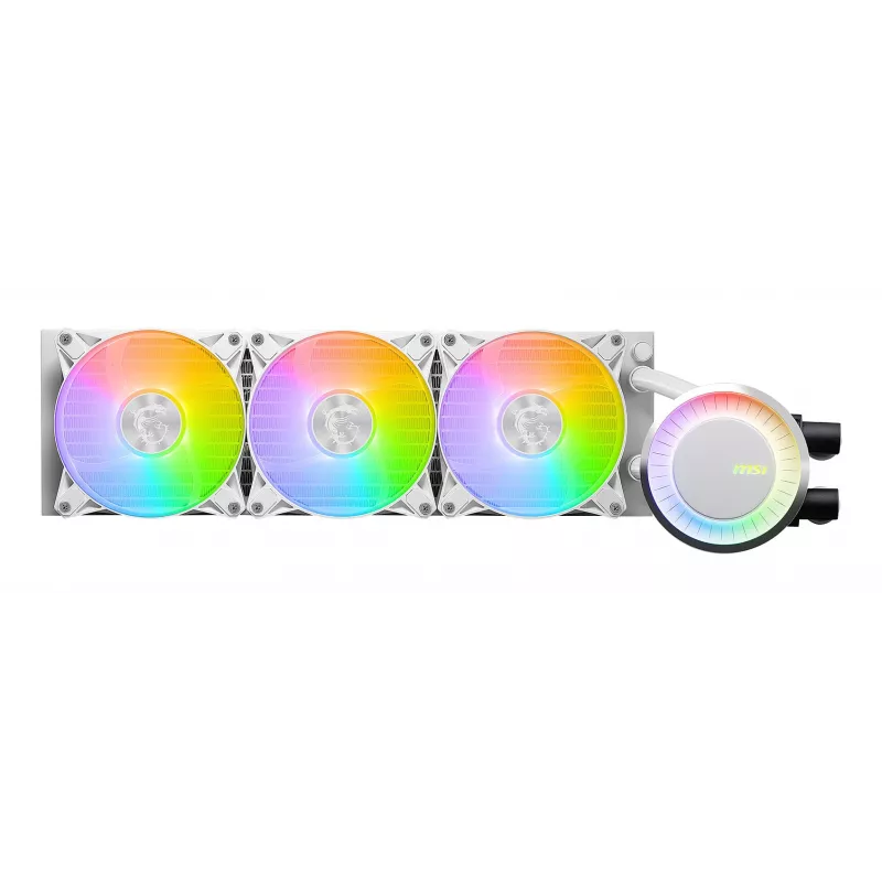 MSI MAG Coreliquid E360 White pagrindinės plokštės, procesoriaus skysčio aušinimo sistema 12 cm