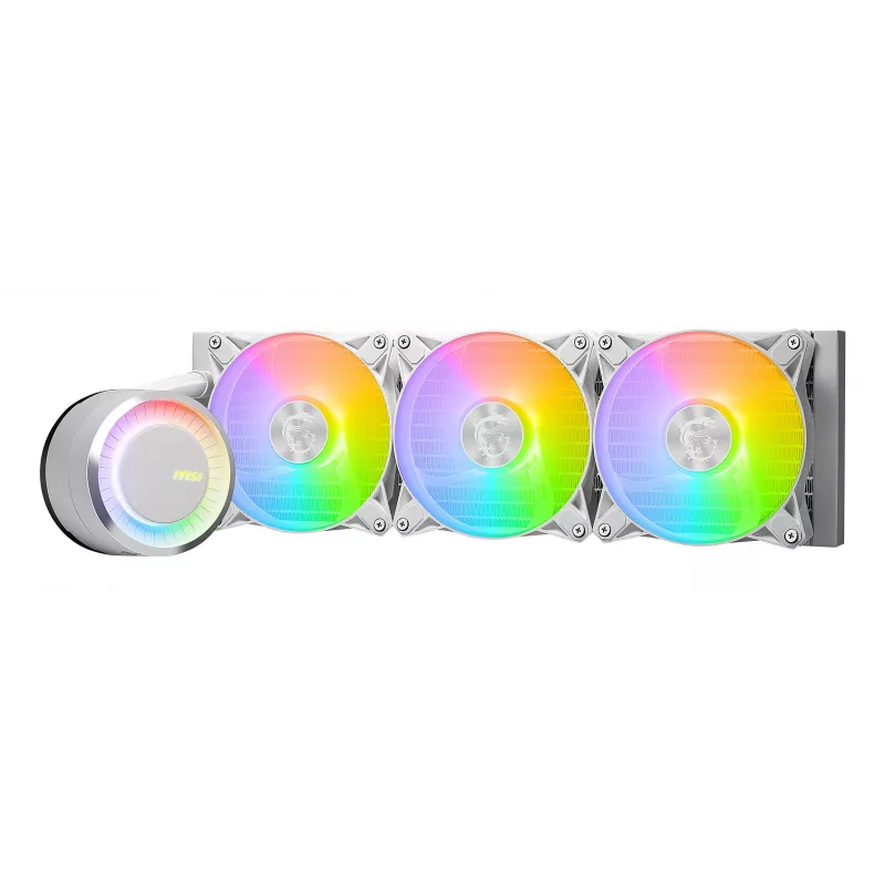 MSI MAG Coreliquid E360 White pagrindinės plokštės, procesoriaus skysčio aušinimo sistema 12 cm