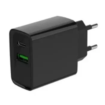GEMBIRD USB greitasis įkroviklis - Type A ir C 2 prievadų 20 W - juodas