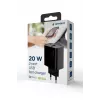 GEMBIRD USB greitasis įkroviklis - Type A ir C 2 prievadų 20 W - juodas