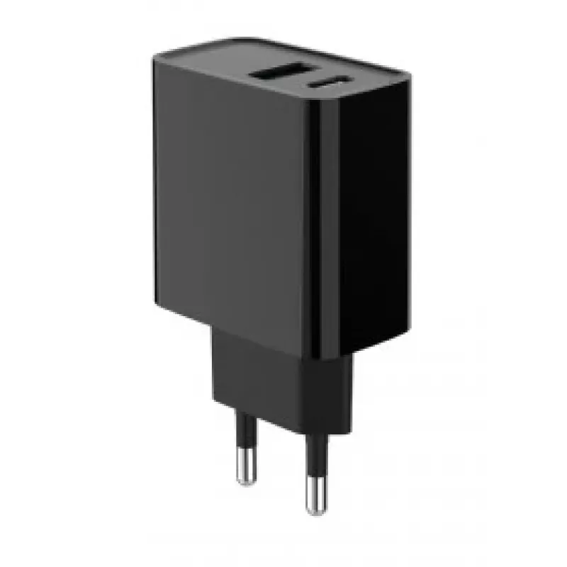 GEMBIRD USB greitasis įkroviklis - Type A ir C 2 prievadų 20 W - juodas