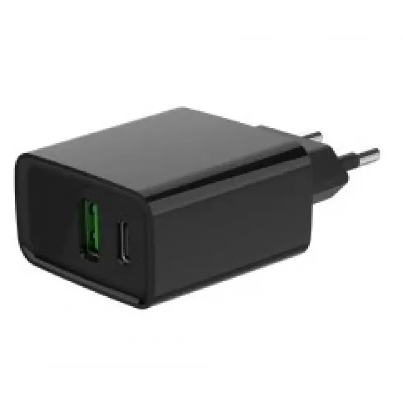 GEMBIRD USB greitasis įkroviklis - Type A ir C 2 prievadų 20 W - juodas