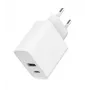 GEMBIRD USB greitasis įkroviklis - Type A & C 2 prievadų 20W - Baltas