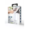GEMBIRD USB greitasis įkroviklis - Type A & C 2 prievadų 20W - Baltas