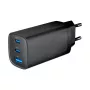 GEMBIRD USB greitasis įkroviklis - Type A ir C 3 prievadų 65 W, QC 3.0 ir PowerDelivery, GaN - juodas