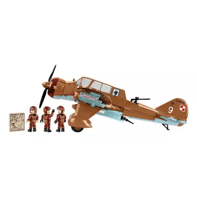 Statybinis rinkinys Cobi PZL.23 Karaś 586 dalys