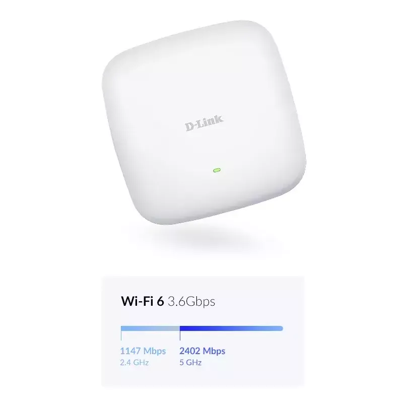 D-Link AX3600 Wi-Fi 6 dviejų dažnių juostų PoE prieigos taškas