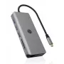ICY BOX IB-DK4061-CPD laidinis USB 3.2 Gen 1 (3.1 Gen 1) Type-C pilkas