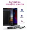 ICY BOX IB-DK4061-CPD laidinis USB 3.2 Gen 1 (3.1 Gen 1) Type-C pilkas