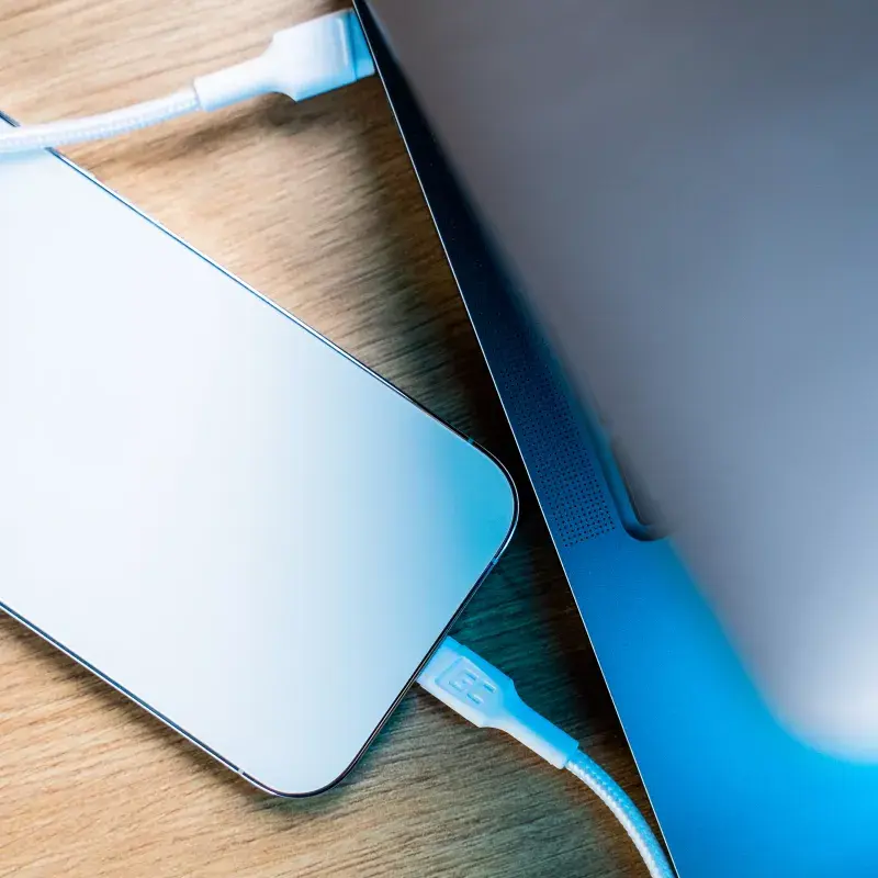 Laidas Green Cell Lightning į USB‑C 1 m, 29 W, baltas, duomenys 480 Mbps