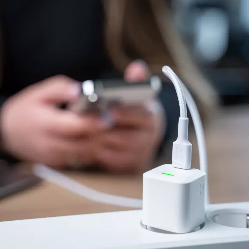 Laidas Green Cell Lightning į USB‑C 1 m, 29 W, baltas, duomenys 480 Mbps