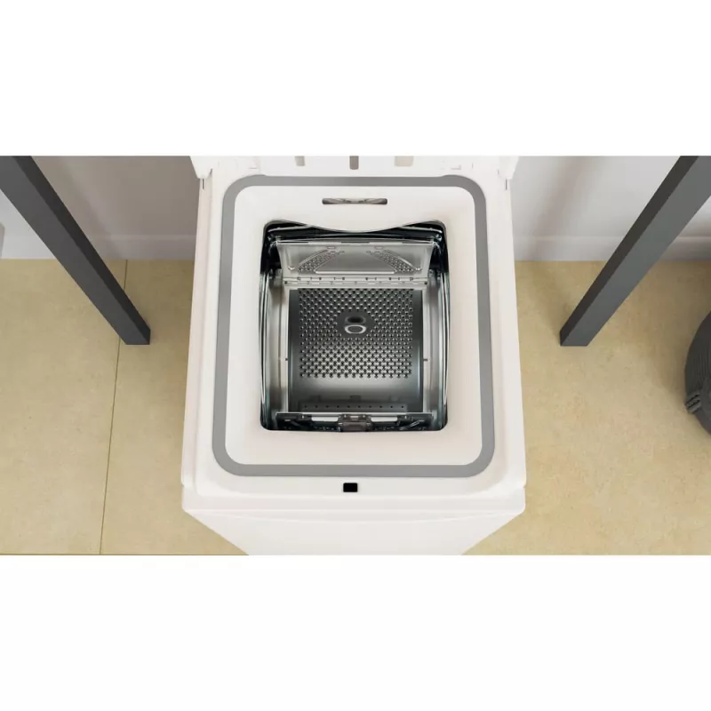 Whirlpool NTDLR 6040S PL/N skalbimo mašina su viršutiniu pakrovimu 6 kg 951 aps./min. Balta