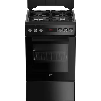 Beko FSE52321DBD viryklė Laisvai pastatoma viryklė Elektrinė Dujinė Juoda