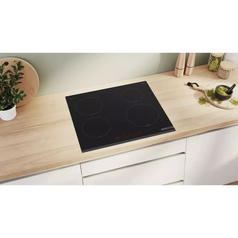 Bosch Serie 6 PIE631HB1E kaitlentė Juoda Įmontuojama 60 cm Zonų indukcinė kaitlentė 4 zonos