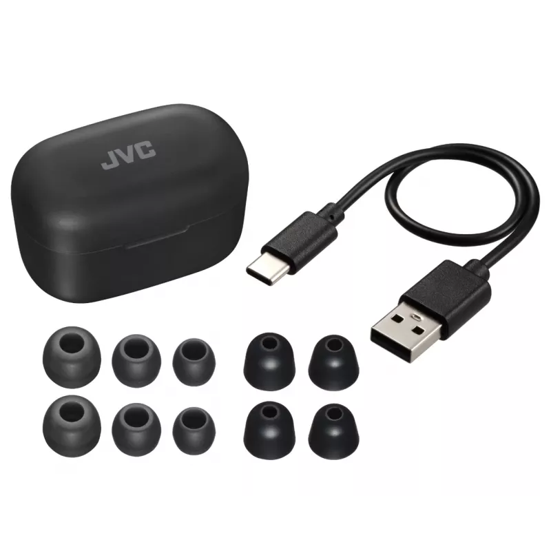 JVC HA-A25T ausinės True Wireless Stereo (TWS) į ausis įdedamos Skambučiai/Muzika Bluetooth juodos