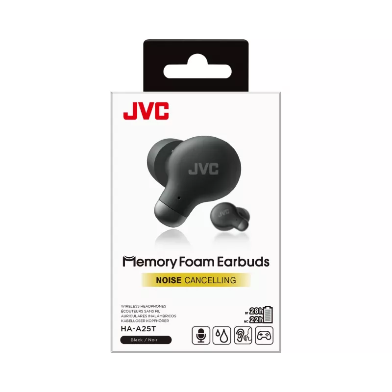 JVC HA-A25T ausinės True Wireless Stereo (TWS) į ausis įdedamos Skambučiai/Muzika Bluetooth juodos