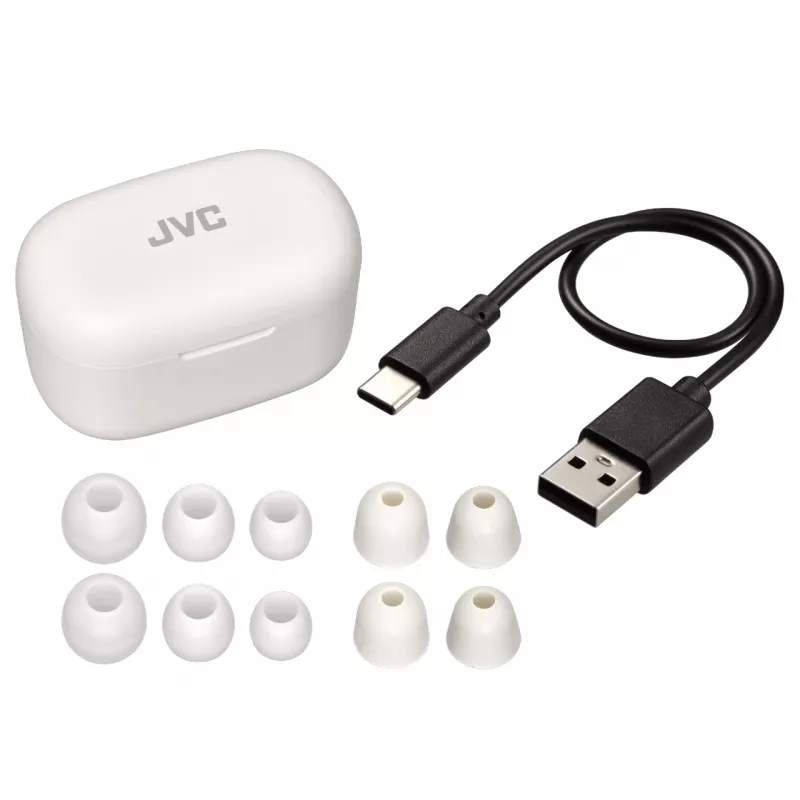 JVC HA-A25T Ausinės True Wireless Stereo (TWS) Į ausis įdedamos Skambučiai/Muzika Bluetooth Balta