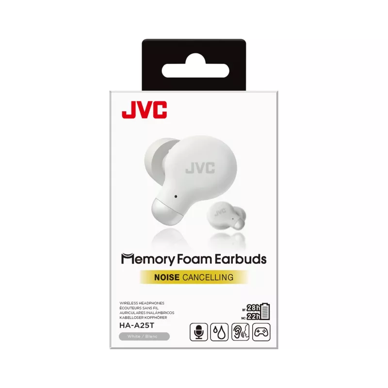 JVC HA-A25T Ausinės True Wireless Stereo (TWS) Į ausis įdedamos Skambučiai/Muzika Bluetooth Balta