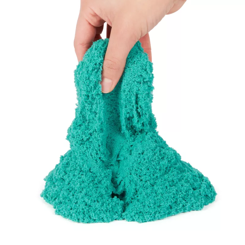 Kinetic Sand , Castle Case su 1 lb žydros spalvos žaidimų smėliu, laikymo konteineris, sensoriniai žaislai vaikams nuo 3 metų